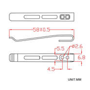 Civivi Deep Carry Pocket Clip CA-06B-V1 - KNIFESTOCK