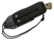 Lionsteel Fixed blade, CPM 3V OLD BLACK blade,  GREEN  CANVAS  handle with Kydex sheath T6B 3V CVG - KNIFESTOCK