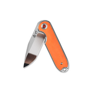 QSP Knife Nebula 14C28N, mirror polish,  Orange Bone, Linerlock QS168-D - KNIFESTOCK