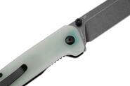 QPS Penguin V2 D2, schwarzer Stonewash, Griff: Jade G10 QS130V2-G2 - KNIFESTOCK