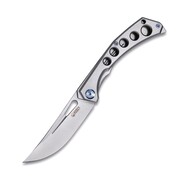 KUBEY Ishtar Couteau Pliant à Verrouillage Frame Gris Manche en Titane KU170C - KNIFESTOCK