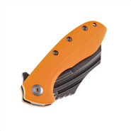 KANSEPT KTC3 Black TiCn Coated 154CM Orange G10 Handle T1031A4 - KNIFESTOCK