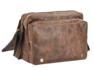 GreenBurry Umhängetasche Leder 36x28cm Atlanta &quot;Racing Collection&quot; antikbraun - KNIFESTOCK