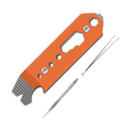 Kizer Pac-Bar Stonewashed Ti&amp;G10 handle - Orange T122A3 - KNIFESTOCK