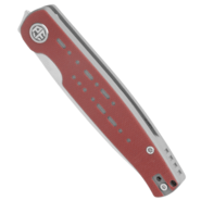 Petrified Fish PFE07 Morse Satin 154CM Red with Gray G10 PFE07RS - KNIFESTOCK