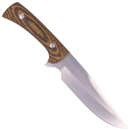 MUELA 170mm blade, full tang knife, brown / mustard Jute MICARTA handle JABALI-17G - KNIFESTOCK