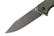 QSP Knife Mamba V2, Black Stonewash D2 Blade, Green Micarta Handle QS111-I2 - KNIFESTOCK