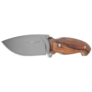 Viper-veitsen kiinteä terä, 3,8 mm Satin Finish ja kahva lehtipuukahvoilla. - KNIFESTOCK