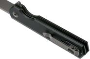 BLACK FOX Revolver Harmaa Suora Terä, Musta G10 Kahvat, Liner Lock BF-740 TI - KNIFESTOCK
