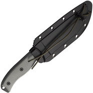 ESEE Knives Model 6 černá čepel, šedá rukojeť 6P-B s černým pouzdrem + klip na opasek - KNIFESTOCK