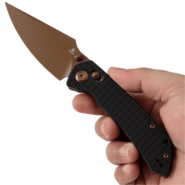 Tenable Knives Fenrir Rose Gold Coated Nitro V, Černá G10 s Frag Pattern T1034 - KNIFESTOCK