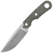 Viper BASIC1 Drop Point Stonewash D2, Green Canvas Micarta, Kydex VT4028CG - KNIFESTOCK