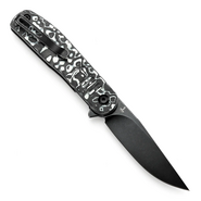 TENABLE KNIVES Einar Blackwash Nitro-V 0.137&#039;&#039;/3.5mm Blue &amp; White Carbon Fiber T2072A4 - KNIFESTOCK
