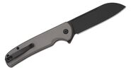 CIVIVI Gray Aluminum Handle Black Stonewashed 14C28N Blade Button Lock C20022B-3 - KNIFESTOCK