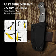 Kizer Rook 3-layer composite steel,Acid-washed,Norplex UltreX™ Micarta - KNIFESTOCK