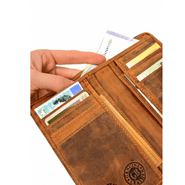 GreenBurry Vintage skórzana portmonetka z zamkiem błyskawicznym 1815-25 - KNIFESTOCK