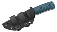 Petrified Fish PFP01F Beluga Satin N690 Blue Micarta PFP01FBMS - KNIFESTOCK