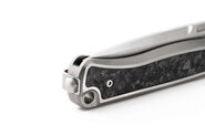 Lionsteel Solid GREY Titanium knife, MagnaCut blade STONE WASHED, Carbon Fiber inlay  SK01 GY - KNIFESTOCK