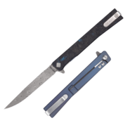 Ocaso Solstice Damascus Blue 10IFB - KNIFESTOCK