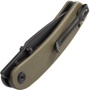 KUBEY Momentum Sherif Manganas Design Liner Lock Front Flipper Couteau Pliant Manche Vert G10 KU344B - KNIFESTOCK