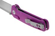 QPS Penguin Glyde 14C28N, finitura a 2 toni stonewash - satinata, Manico: Viola FRN QS - KNIFESTOCK