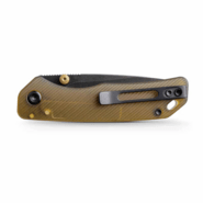 Vosteed Marten 154CM Black Stonewash Amber PEI A1607 - KNIFESTOCK