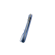 Kubey Ruckus Liner Lock Folding Knife Blue Ti Handle, Bead Blasted CPM 20CV KB314R - KNIFESTOCK