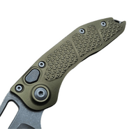 Microtech STITCH AUTO S/E APOCALYPTIC PART SERRATE OD GREEN 169-11APOD - KNIFESTOCK