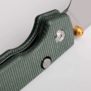 Vosteed Raccoon(Top Liner Lock) 14C28N Stonewash Green Micarta A2904 - KNIFESTOCK