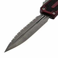 Microtech SCARAB II GEN III D/E APOCALYPTIC FULL SERRATE MERLOT 1280-12APMR - KNIFESTOCK
