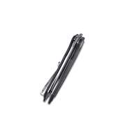 KUBEY Leaf Liner Lock Front Flipper Couteau Pliant Noir Noir Or CF et Manche en Résine KU333D - KNIFESTOCK