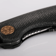 Vosteed Acorn 14C28N Black Stonewash Black Micarta A3302 - KNIFESTOCK