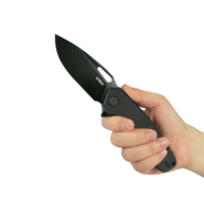 Kubey nôž Tityus Black G10, Blackwash 14C28N - KNIFESTOCK