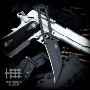 Halfbreed Blades Compact Field Knife - Fixed Blade - Pikal CFK-02 BLK - N690 - KNIFESTOCK