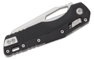 Microtech MSI® S/E Tri-Grip Injection Molded Black Stonewash Part Serr 210T-11PM - KNIFESTOCK