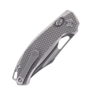 Kunwu DJANGO ELMAX Satin Titanium Diamond Texture Beadblast X707T-1A - KNIFESTOCK