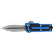 Microtech SCARAB II GEN III D/E STONEWASH FULL SERRATE BLUE 1280-12BL - KNIFESTOCK