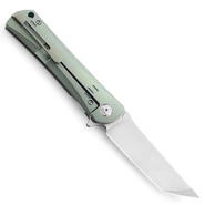 Bestech KENDO S35VN, Stonewash+Satin, Titanium, Green BT1903E - KNIFESTOCK