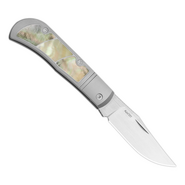 Kizer Trestle S45VN, Hand-gebürstet, Ti &amp; Perlmutt Ki3761A3 - KNIFESTOCK