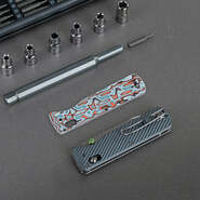 Vosteed Vombat Handle Bamboo Micarta Canyon Current W0109 - KNIFESTOCK