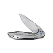 KUBEY Nova Couteau Pliant à Lame Flipper avec Verrouillage Frame Gris Manche en Titane 6AL4V KU235F - KNIFESTOCK