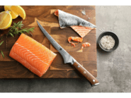 XINZUO B13R 7 Zoll Filetiermesser Natur Rosenholz mit dreifacher Nieten 67 Lagen Dam - KNIFESTOCK