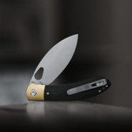 Vosteed Nightshade Elmax Stonewash Black Micarta &amp; Brass Bolster NSK002 - KNIFESTOCK