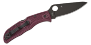 Spyderco C243BGBKP SP ENDELA BURGUNDY LIGHTWEIGHT CTS-PD#1 BLACK BLADE PLAINEDGE - KNIFESTOCK