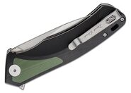 Petrified Fish PF838 Pub Satin D2 Green G10 With Black G10 PF838GRS - KNIFESTOCK
