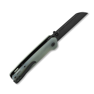 QSP Knife Penguin, Black Stonewash D2 Blade, Jade G10 Handle QS130-W - KNIFESTOCK