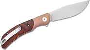 Petrified Fish PFP09 Hourglass Satin K110 Snakewood &amp; Titanium PFP09SNWO - KNIFESTOCK