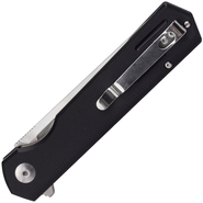 BLACK FOX REVOLVER Lame Satinée, Manche G10 Noir - 440C - KNIFESTOCK