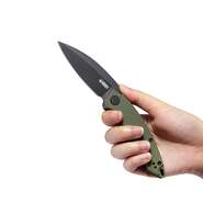 KUBEY Leaf Liner Lock Front Flipper Folding Knife Green G10 Handle KU333C - KNIFESTOCK