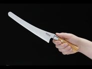 Böker Manufaktur Solingen 130433DAM coltello da pane damasco 23,5 cm marrone - KNIFESTOCK